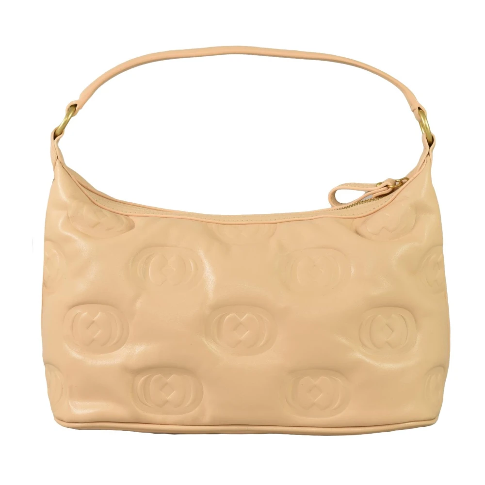 La Carrie Leren Schoudertas Beige Dames