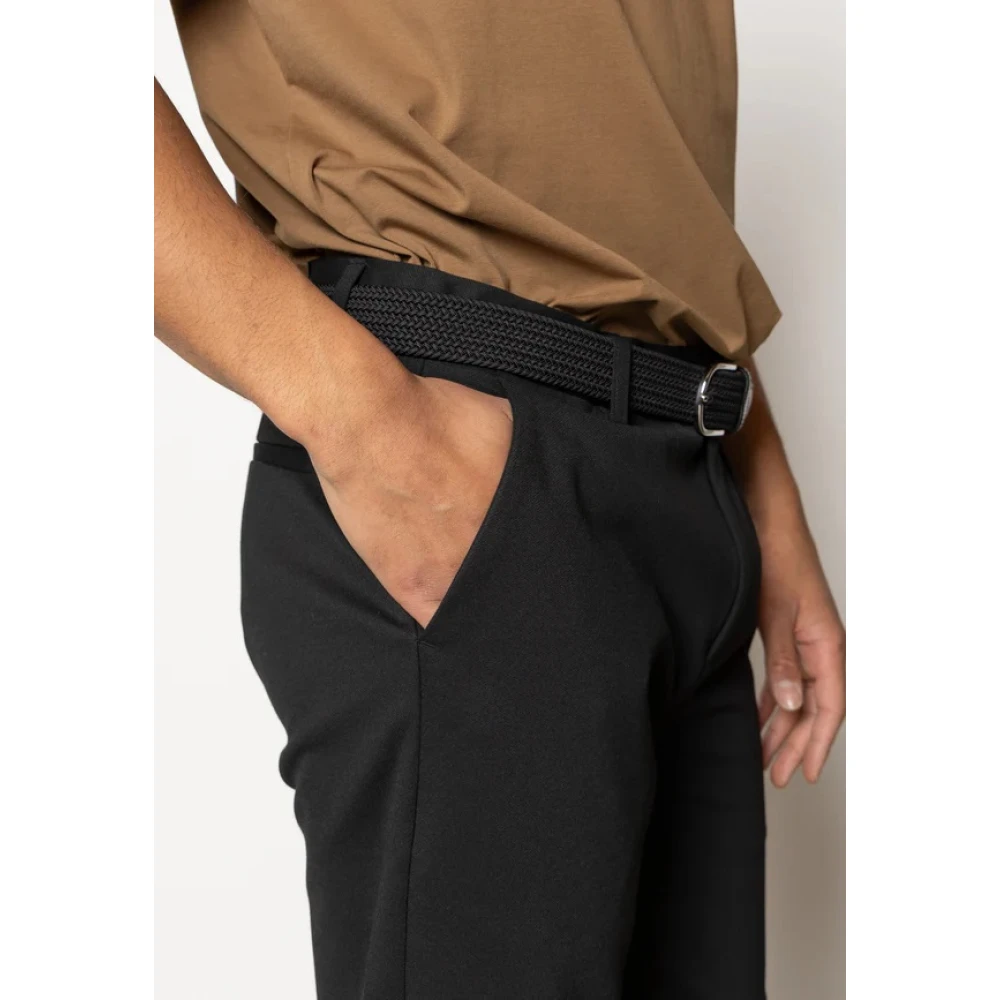 Clean Cut Casual Jersey Shorts met Rits Black Heren