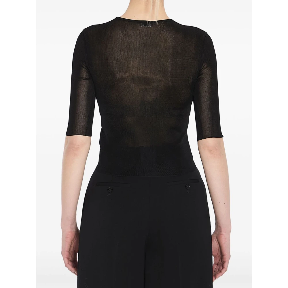 Saint Laurent Zwarte Top voor Vrouwen Black Dames