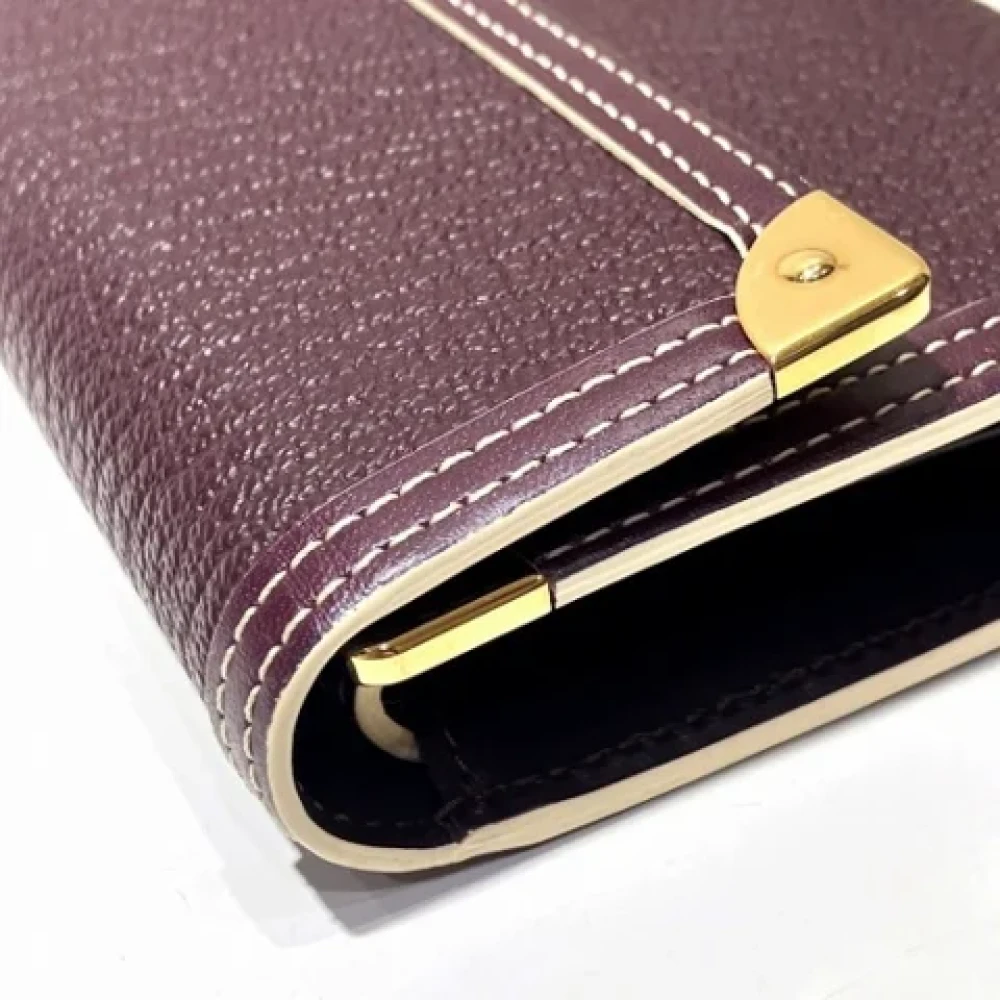 Louis Vuitton Vintage Pre-owned Leather wallets Purple Dames