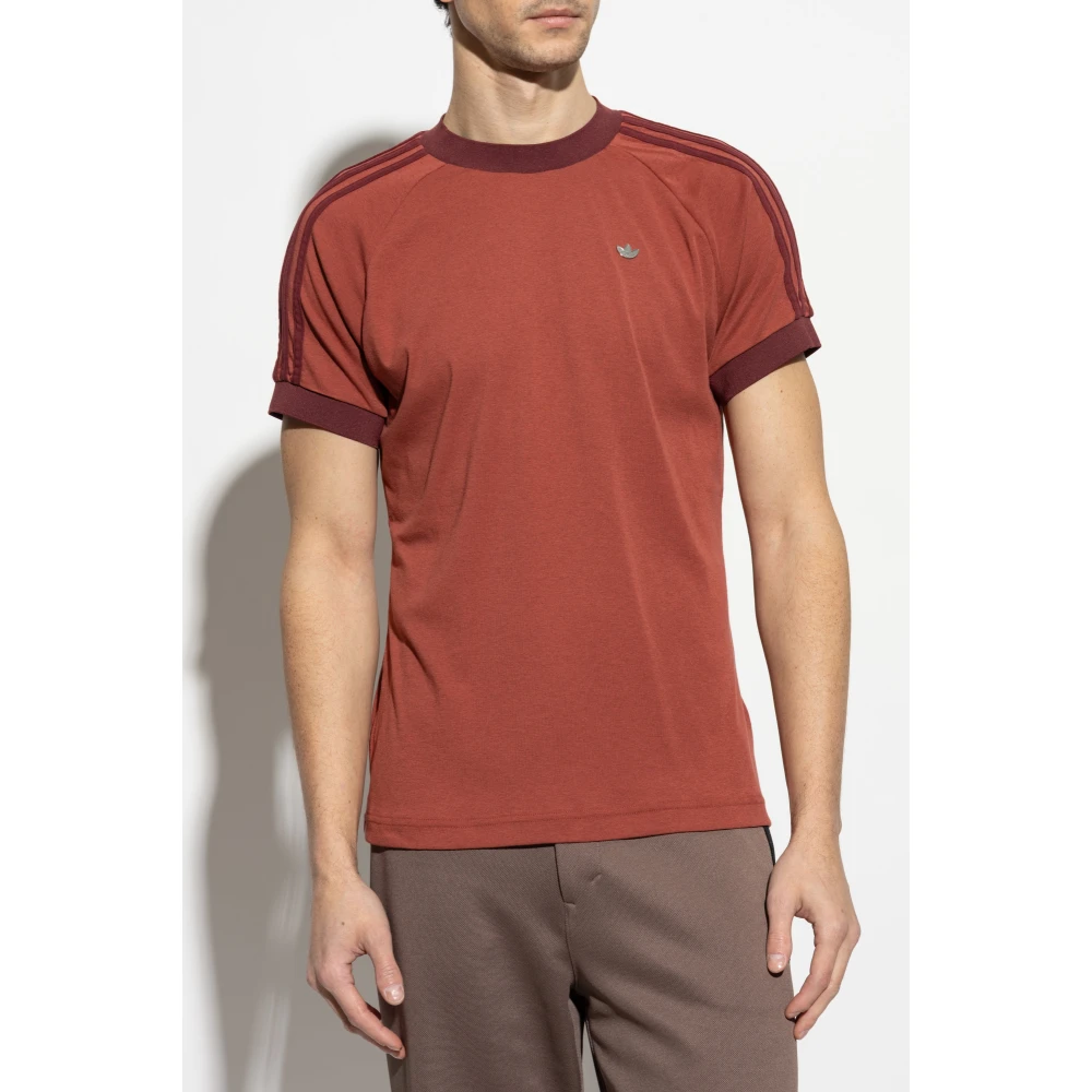 adidas Originals T-shirt met Logo Appliqué Red Heren