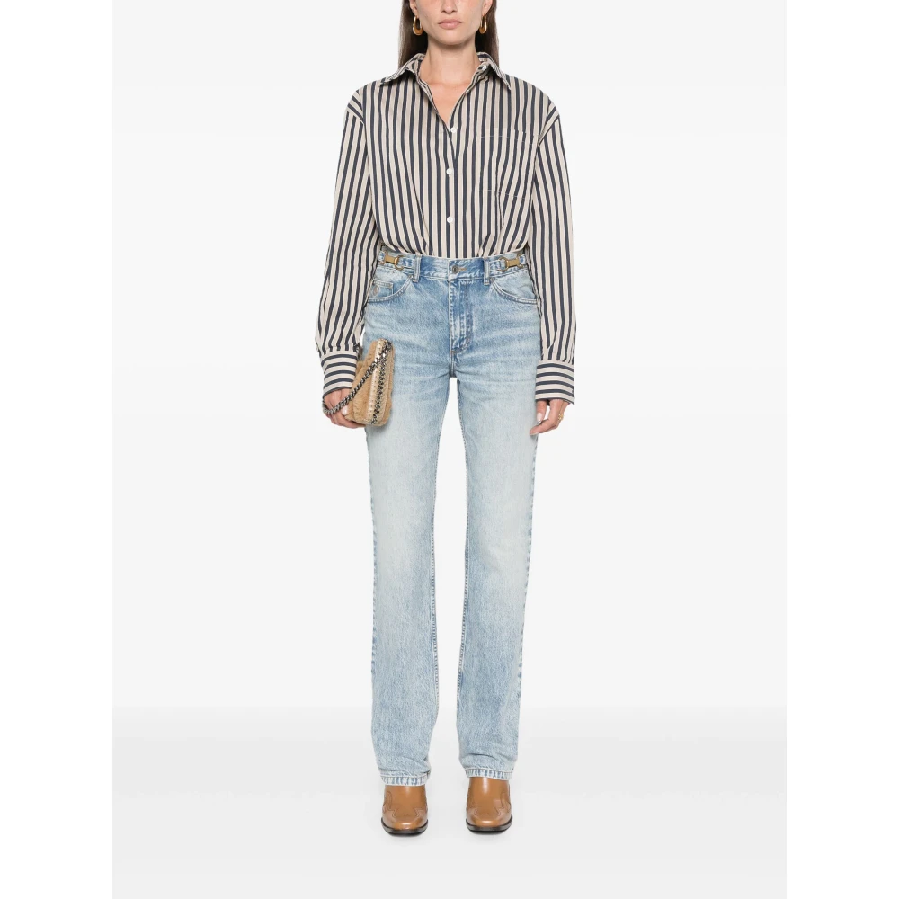 Stella Mccartney Vintage Blauwe Denim Jeans Blue Dames
