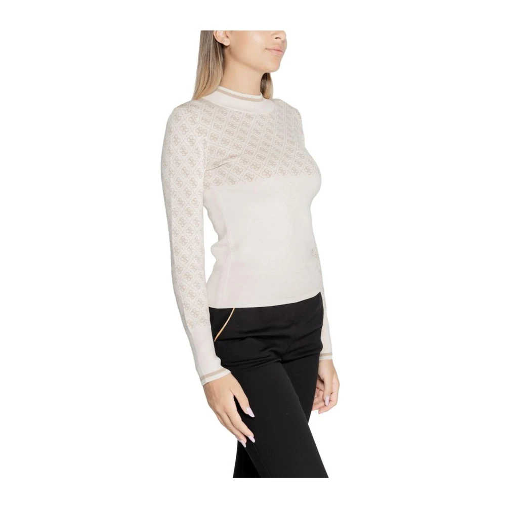 Guess Gebreide Viscosemix Trui Beige Dames