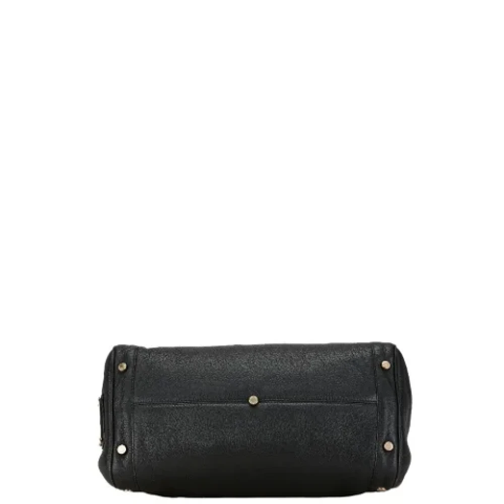 Bvlgari Vintage Pre-owned Leather shoulder-bags Black Dames