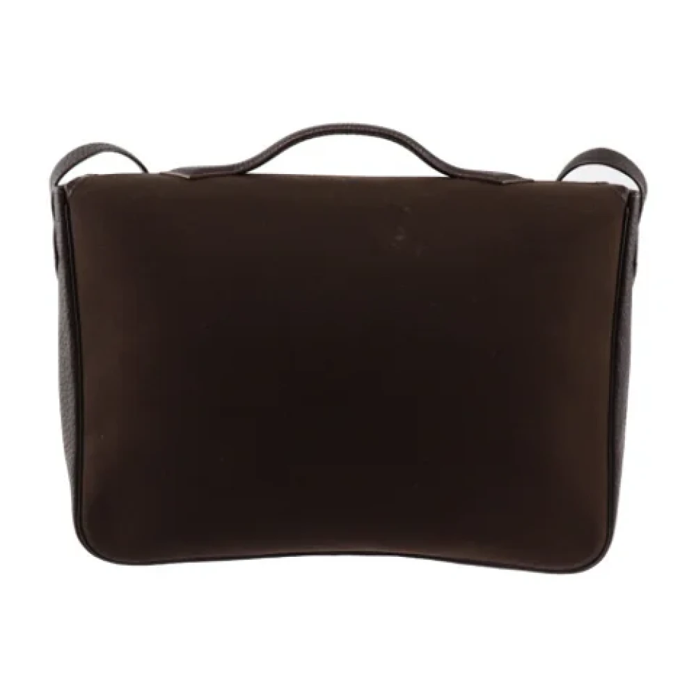 Hermès Vintage Pre-owned Fabric shoulder-bags Brown Dames