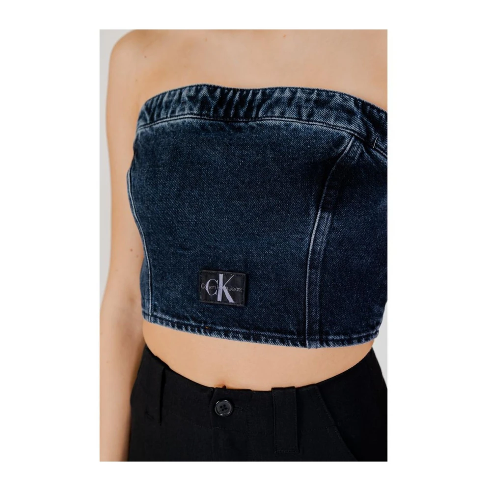 Calvin Klein Jeans Katoenen Tops & T-Shirts Collectie Blue Dames