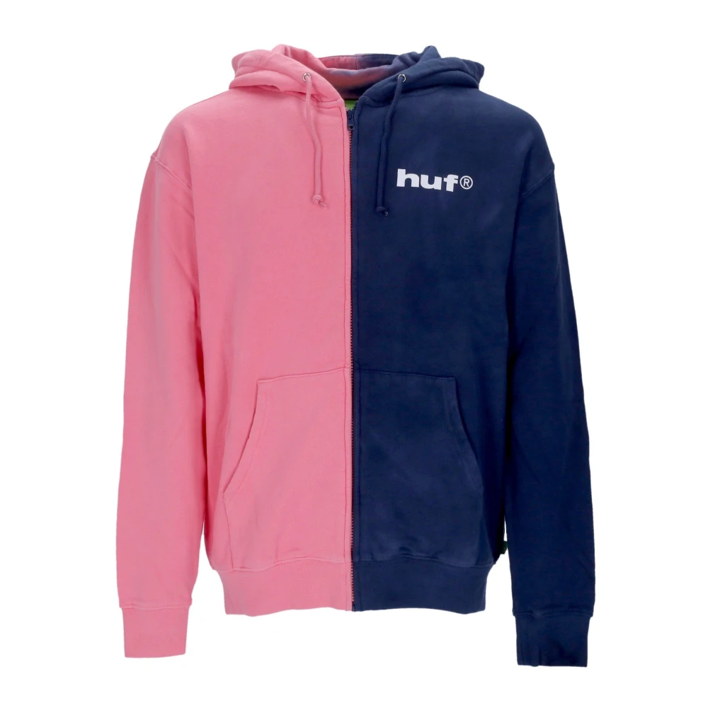 HUF Split Dye Zip Hoodie Pink/Navy Multicolor, Herr