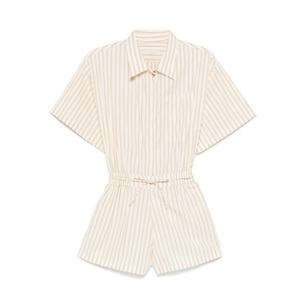 Faithfull the Brand Beige Jumpsuit met Knopen Beige Dames