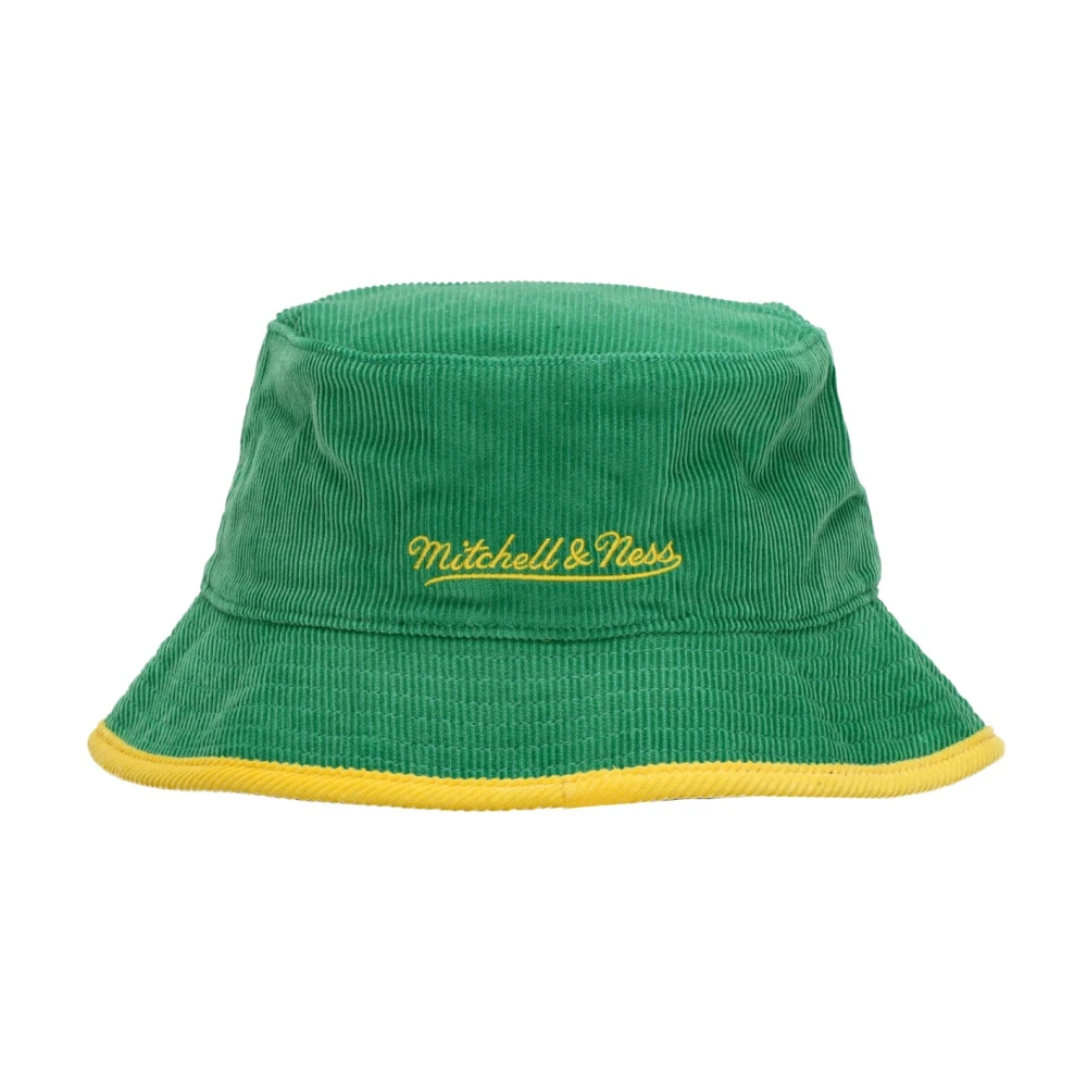 Mitchell & Ness Boston Celtics Velvet Bucket Hat Green Heren