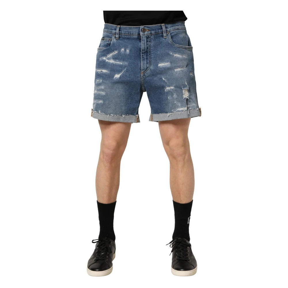 Dolce & Gabbana Blue Denim Shorts, Male, L, Bermuda Denim Shorts