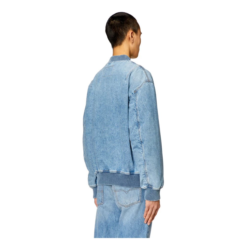 Diesel Bomber Denim Jack in denim Blue Heren