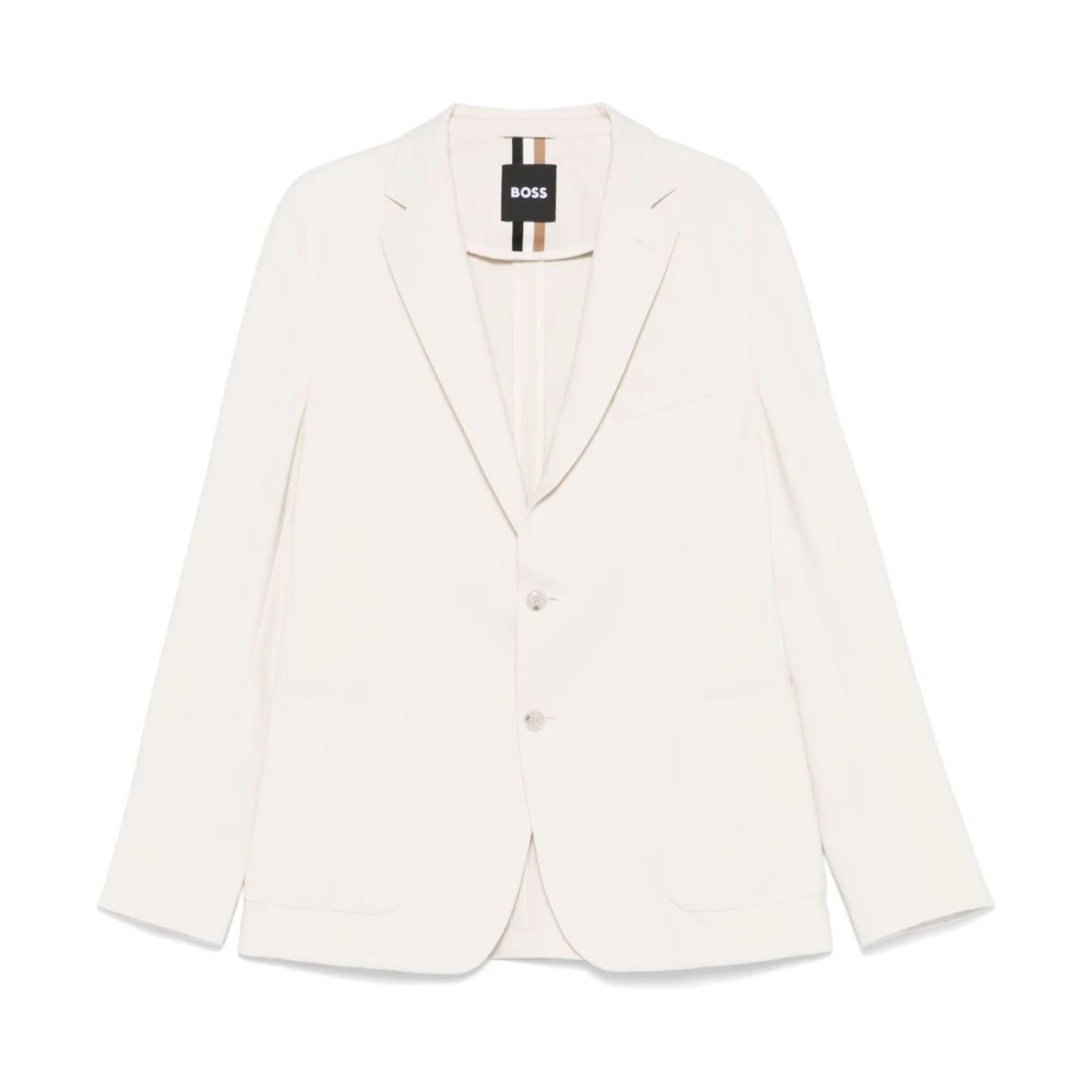 Hugo Boss Witte Jas met Achterventielen White Heren