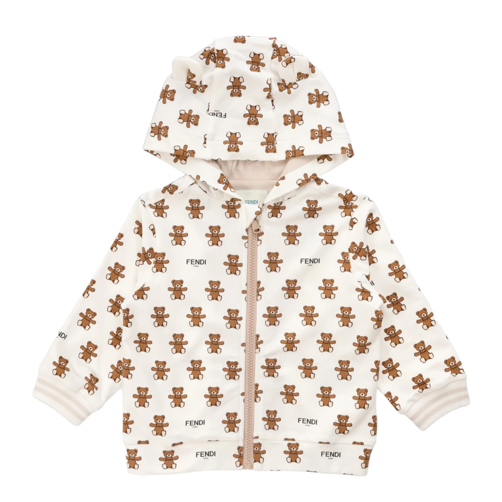 Fendi Teddy Print Hoodie Tröja Multicolor, Pojke