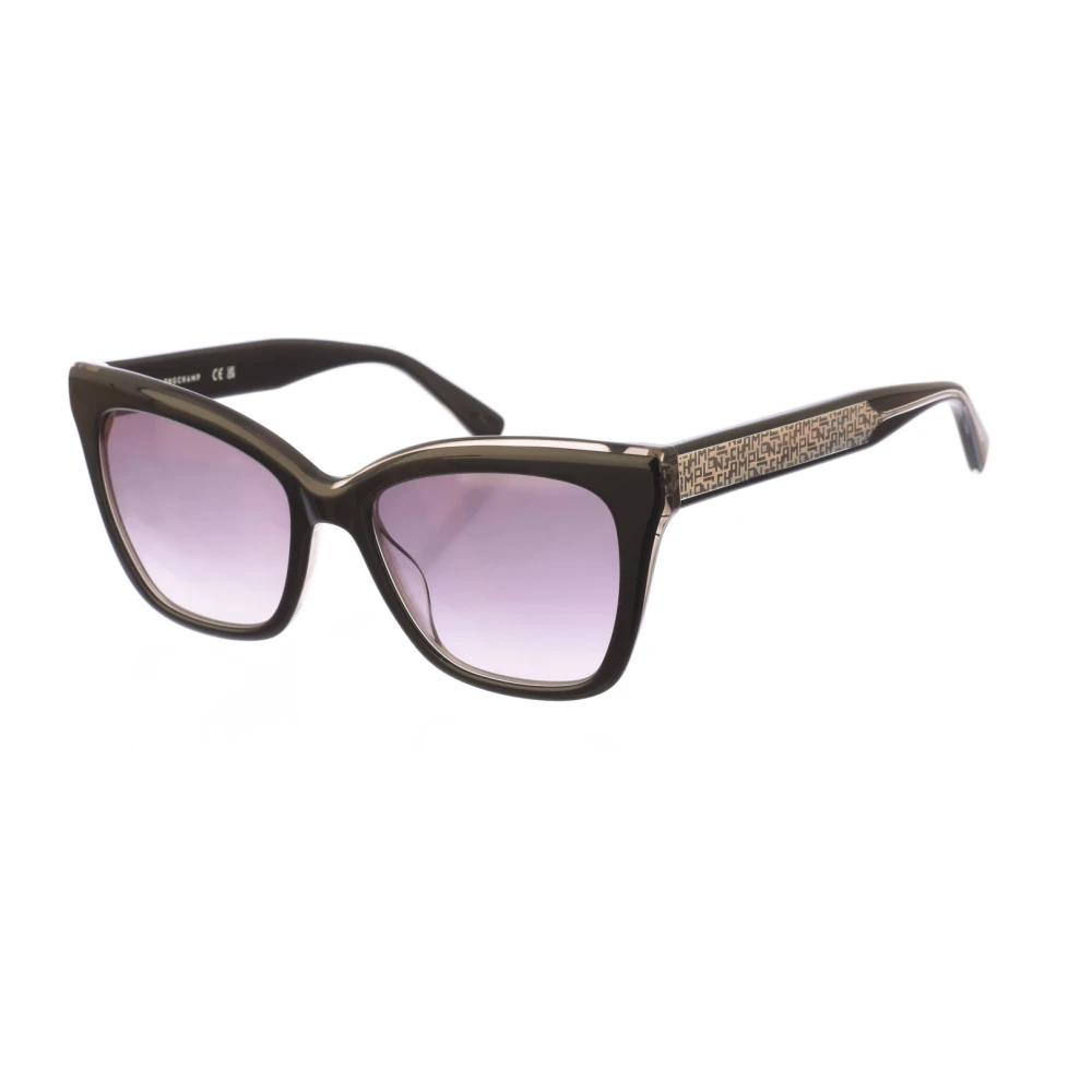 Longchamp Women's Black Sunglasses, One Size, Butterfly Style Acetate Sunglasses