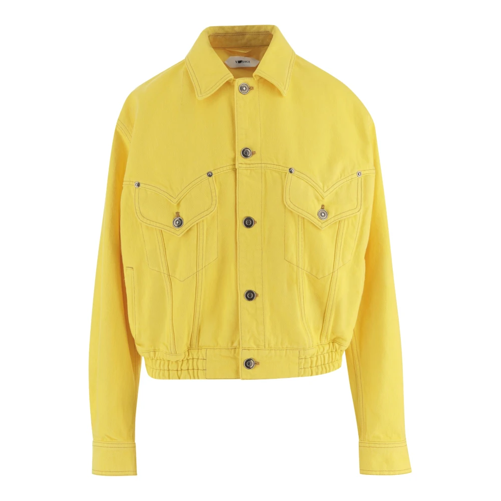 Versace Donna Giallo - Giacca Di Jeans In Cotone - Jackets - S