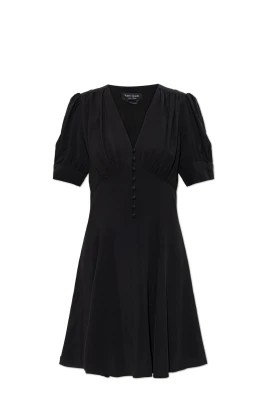 Fluid Puff Sleeve Mini Dress