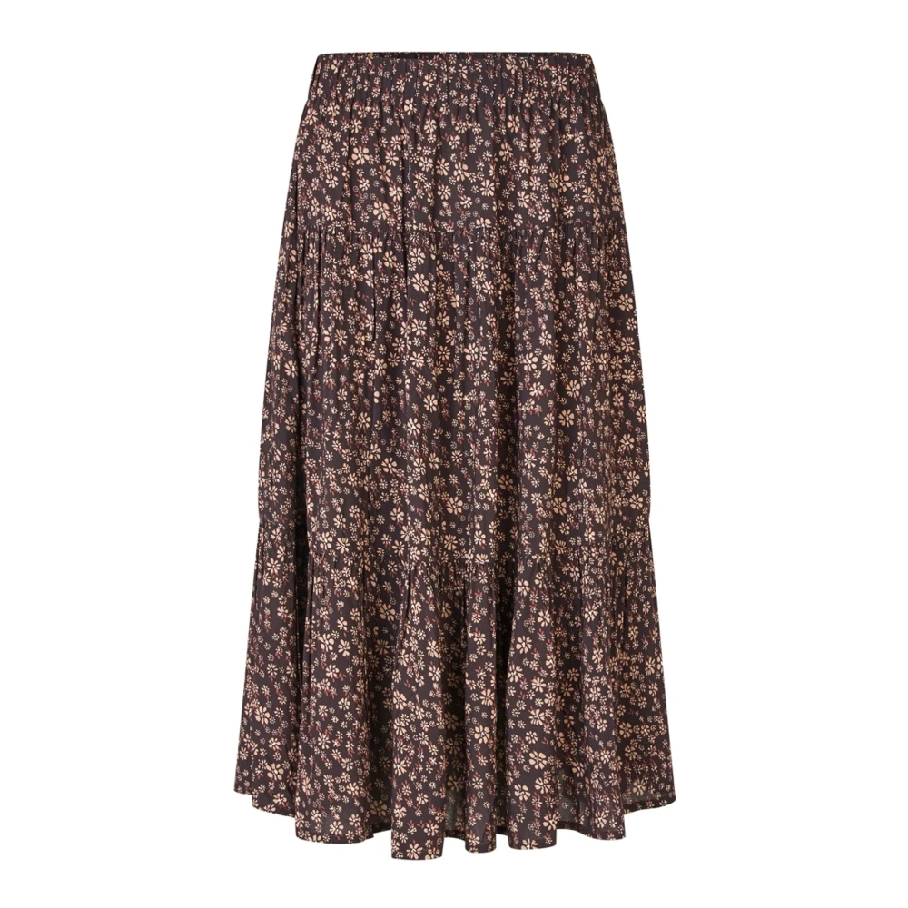Lollys Laundry Women's Multicolor Dark Mokka Midi Skirt Morningll - Midi Skirts - S - Skirts