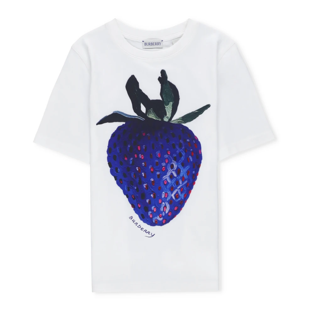 Burberry Barn Vit T-shirt med Tryck White, Flicka