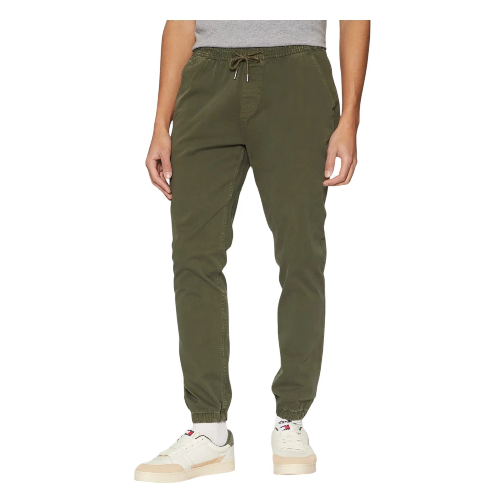 Tommy Jeans Men's Green Sweatpants,, Lace Fastening Cotton Trousers W32 L32