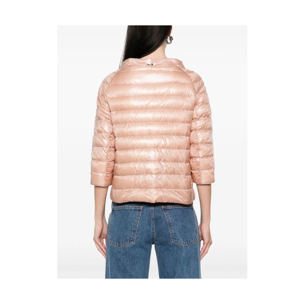 Herno Blush Pink Gewatteerde Bovenkleding Pink Dames