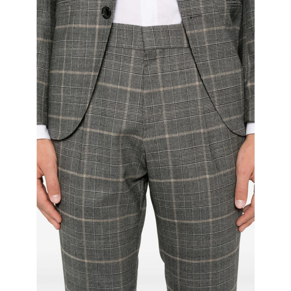 Hugo Boss Stretch wollen pak Gray Heren