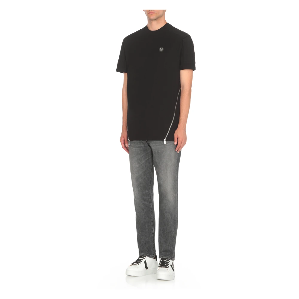 Philipp Plein Zwarte T-shirts en Polos met Logo Black Heren