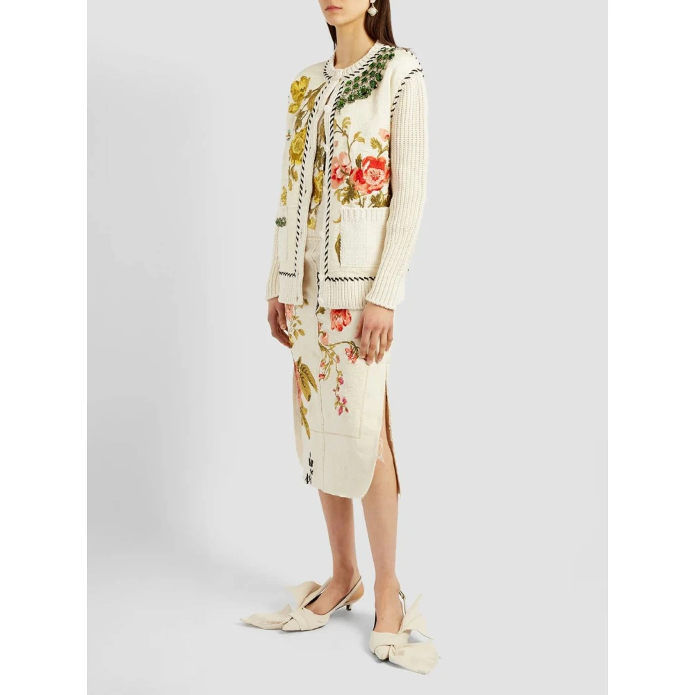 Erdem Bloemen Gebreid Jack Beige Dames