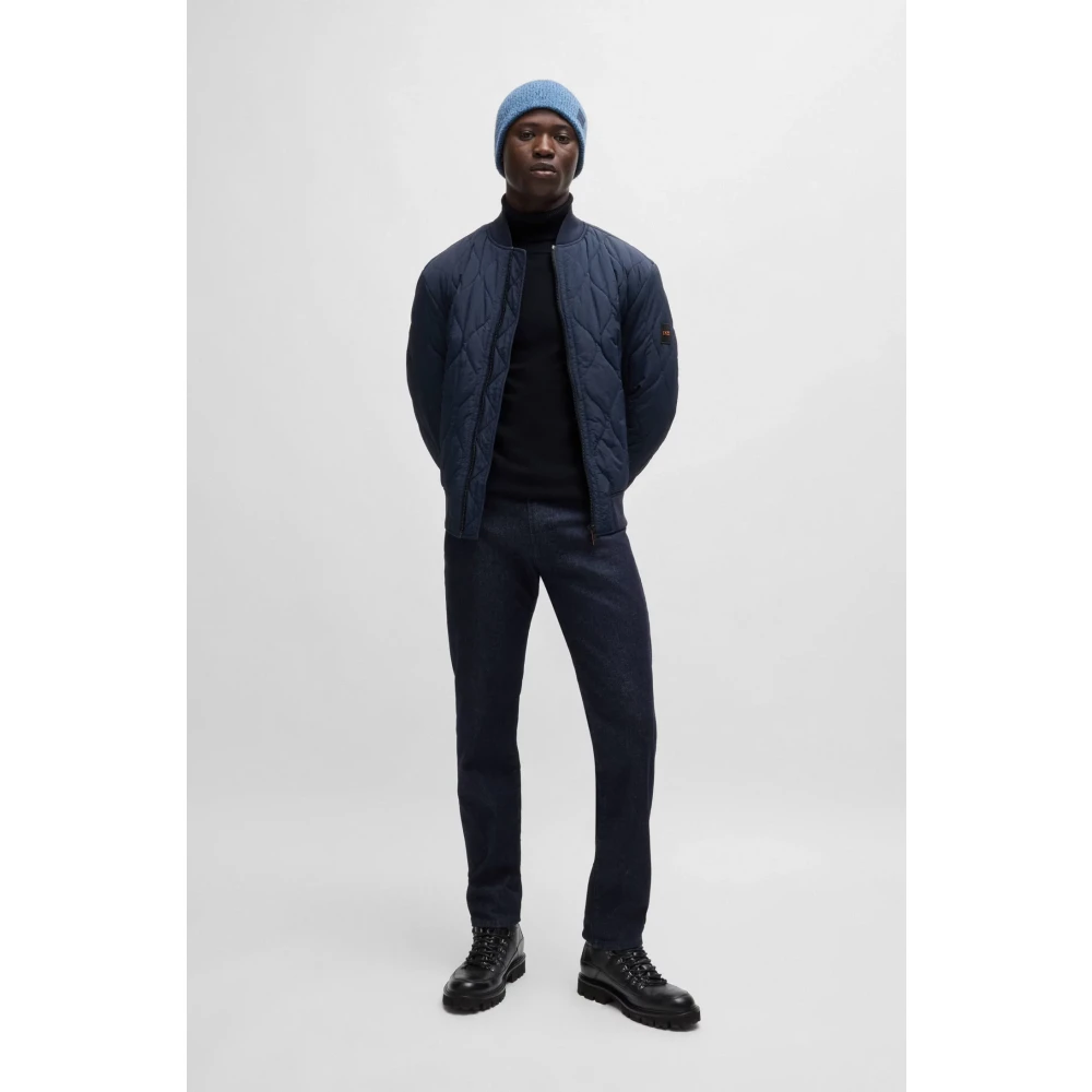 Hugo Boss Zachte Gebreide Coltrui Blue Heren