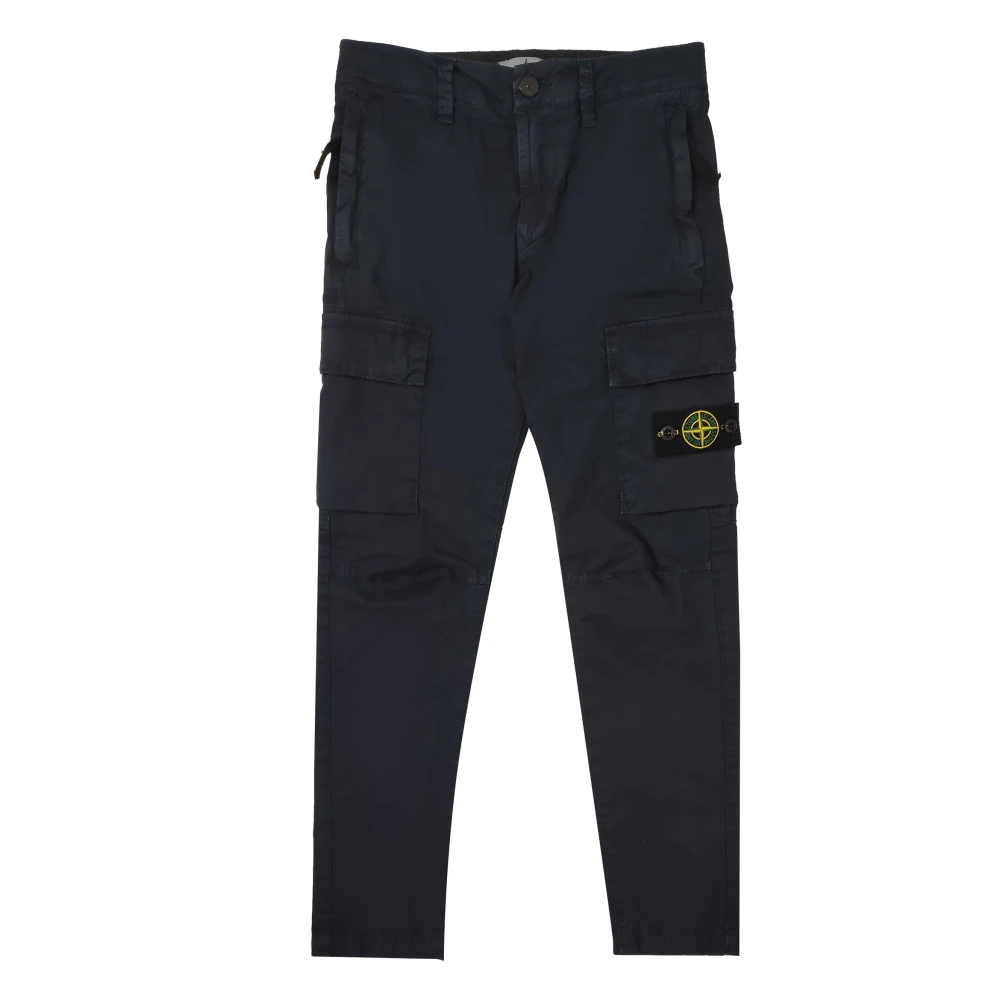 Stone Island Boys Blue Trousers, 8 Y, Cargo Trousers