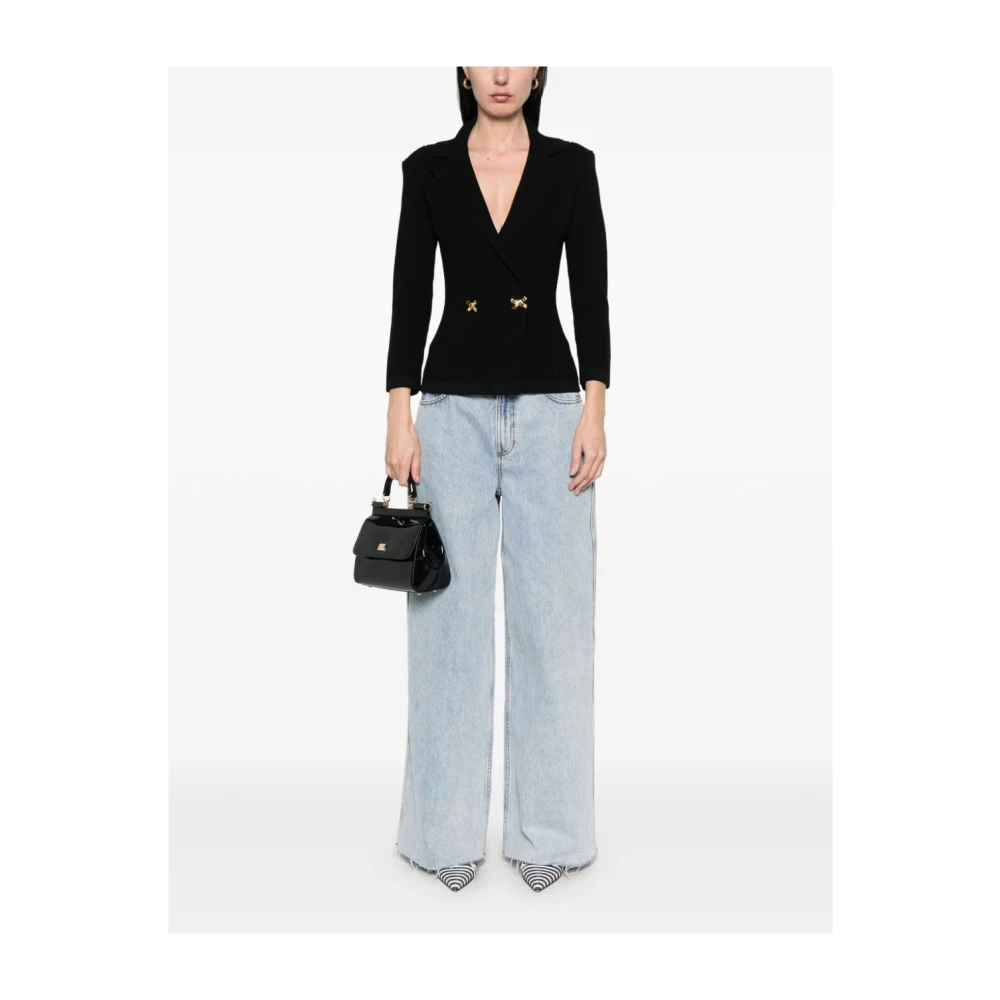 Elisabetta Franchi Zwarte Truien voor Vrouwen Black Dames