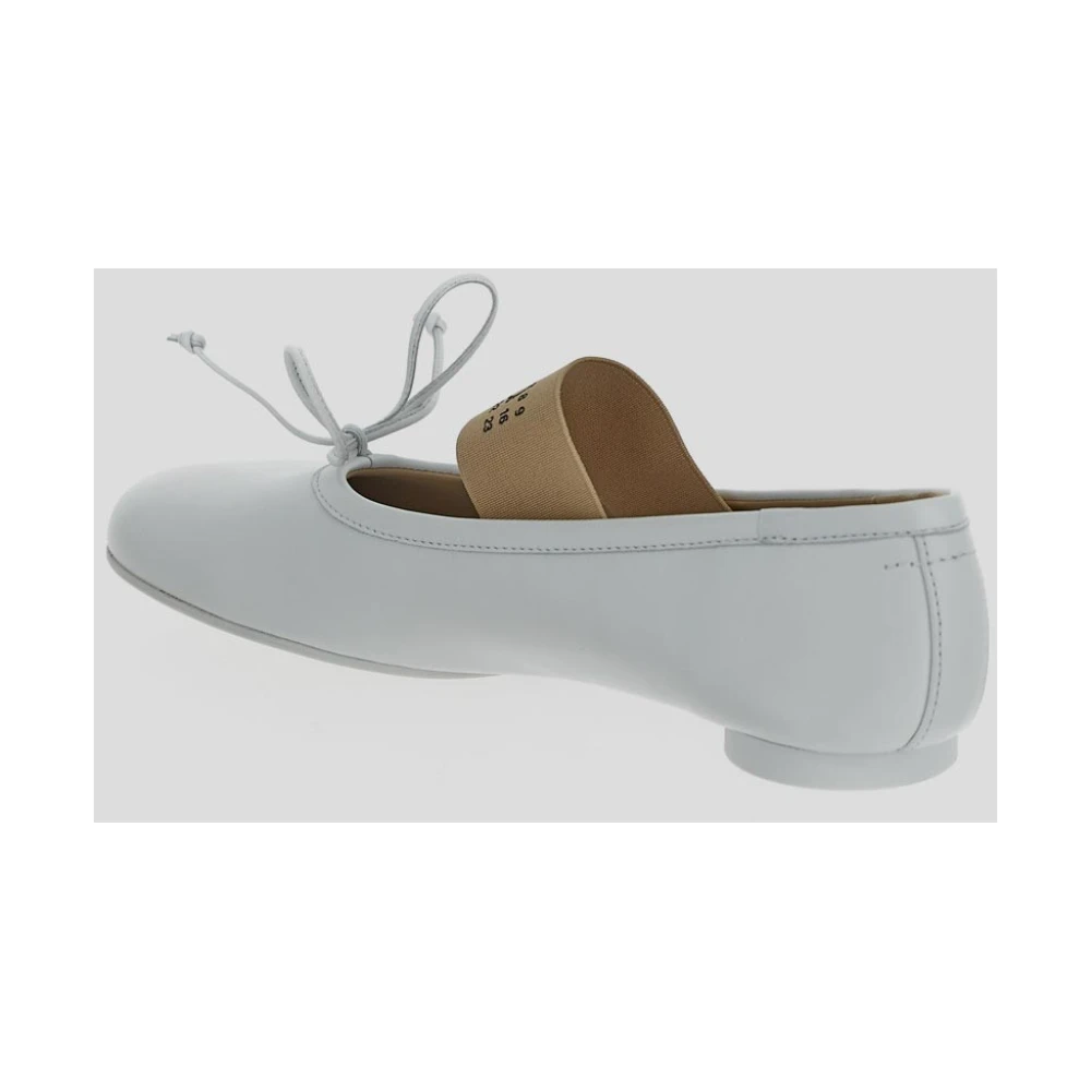 MM6 Maison Margiela Leren Ballerina Schoenen White Dames