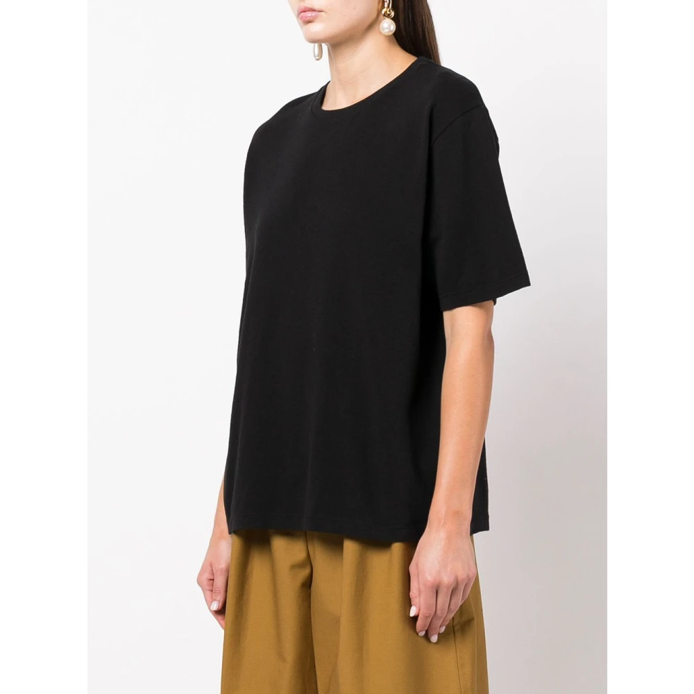 Khaite Zwarte korte mouwen T-shirt Black Dames