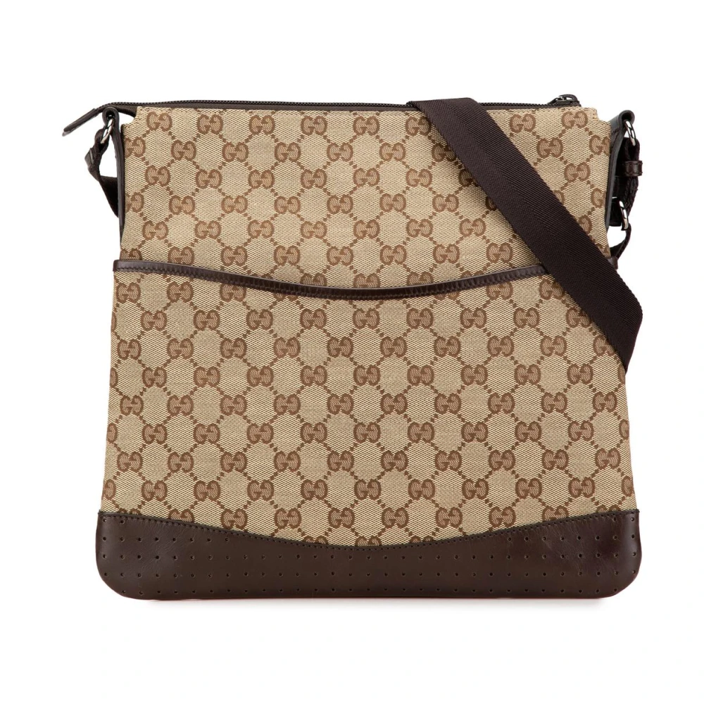 Gucci Vintage Women's Brown Vintage Cross Body Bags, One Size, Pre-Owned Gg Canvas Crossbody Bag