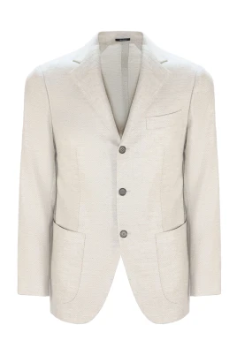 Virgin Wool Herringbone Blazer