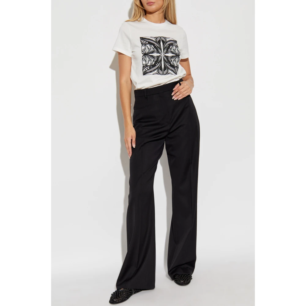 Max Mara Bedrukt T-shirt White Dames