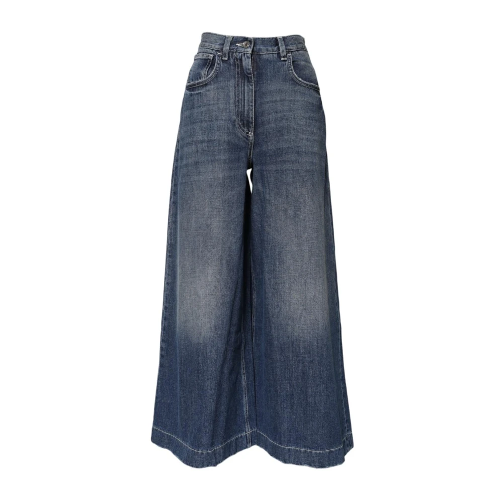 Dolce & Gabbana Blue Wide Jeans, Female, Xs, Wide Leg Denim Jeans