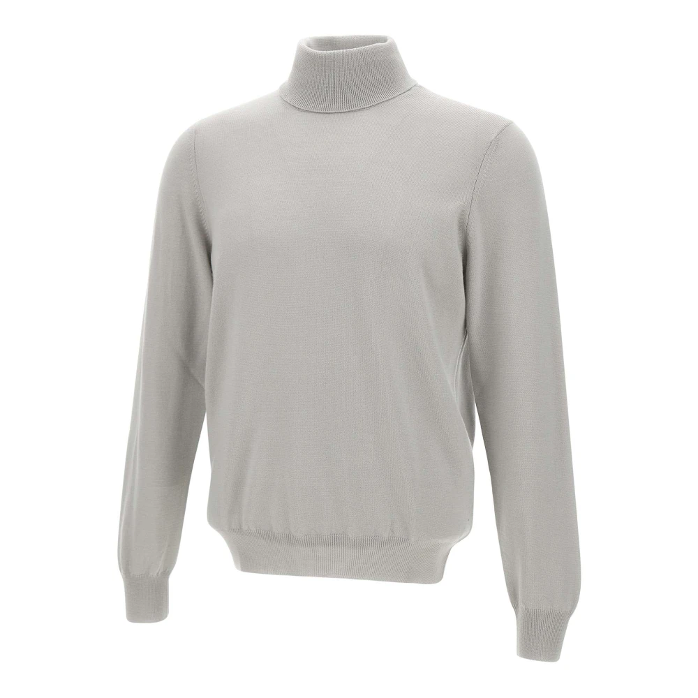 Gran Sasso Merino Wol Coltrui Trui Grijs Gray Heren
