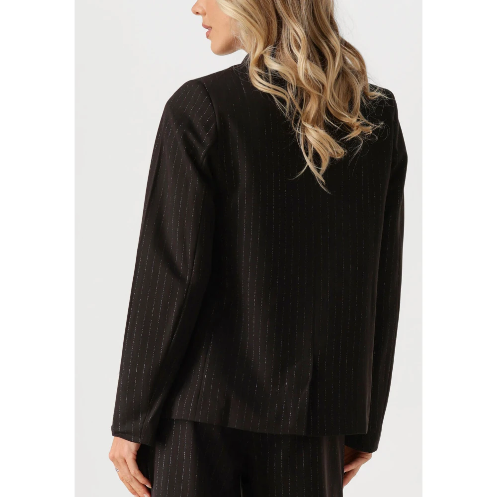 Envii Zwarte Blazer met Gouden Streep Black Dames