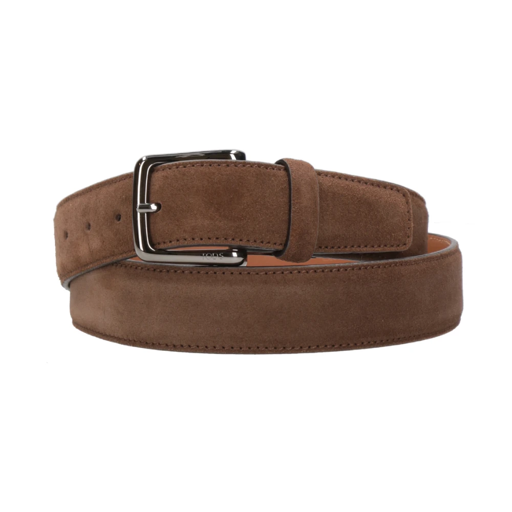 Tod's Mannelijk Bruin Suède Riem