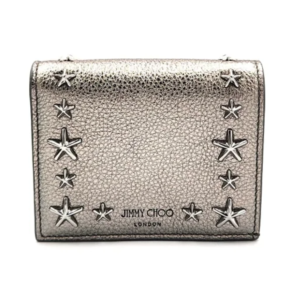Jimmy Choo Pre-owned Leather wallets Gray Dames