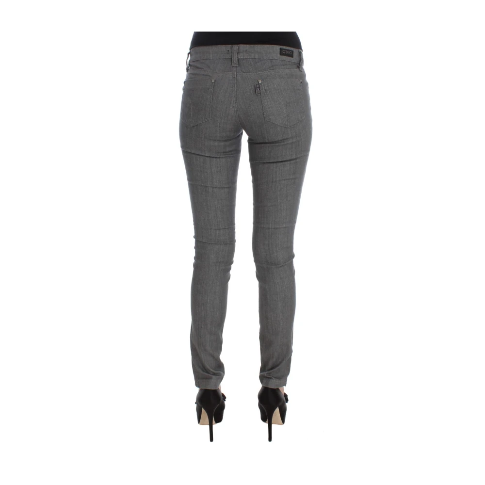 Costume National Grijze Slim-Fit Designer Jeans Gray Dames
