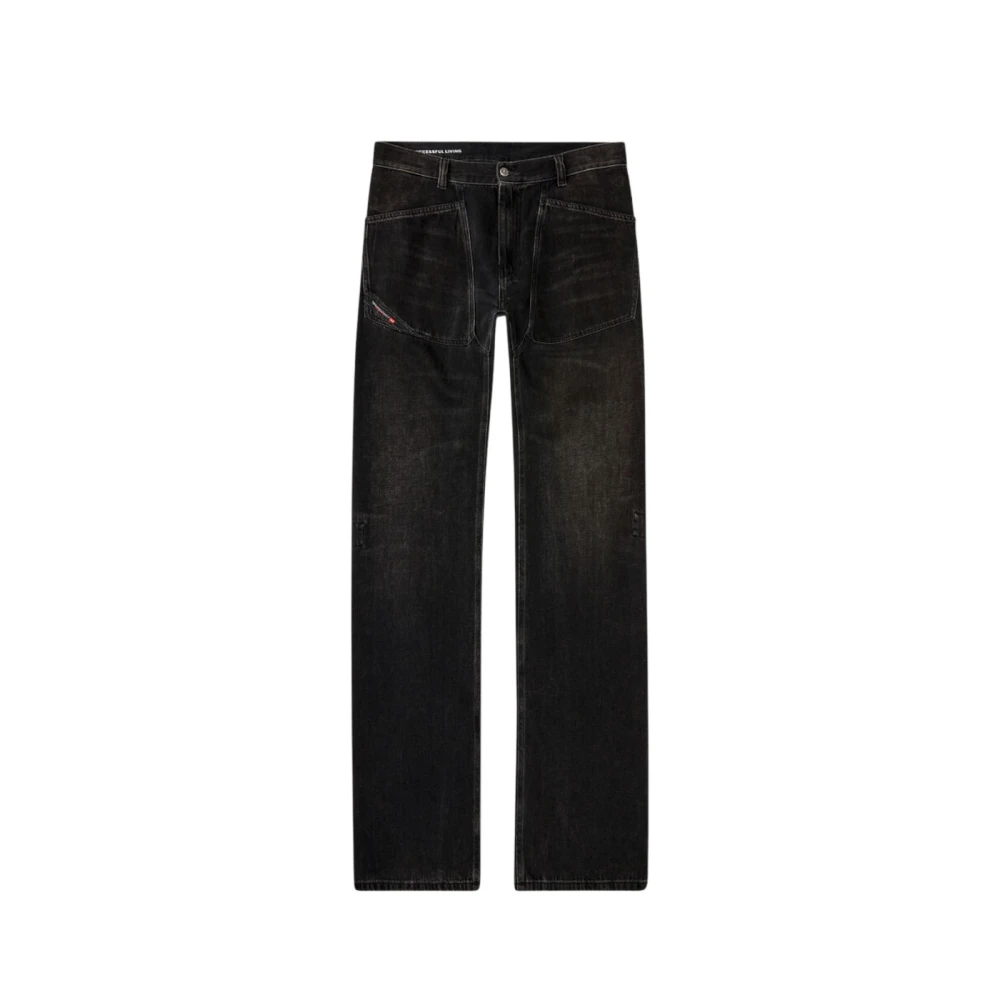 Diesel Uomo Nero Jeans, W30, New,