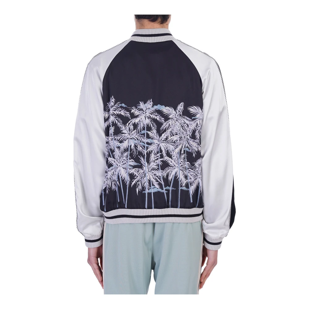 Palm Angels Gedrukte Bomberjack Mannen Italië Multicolor Heren