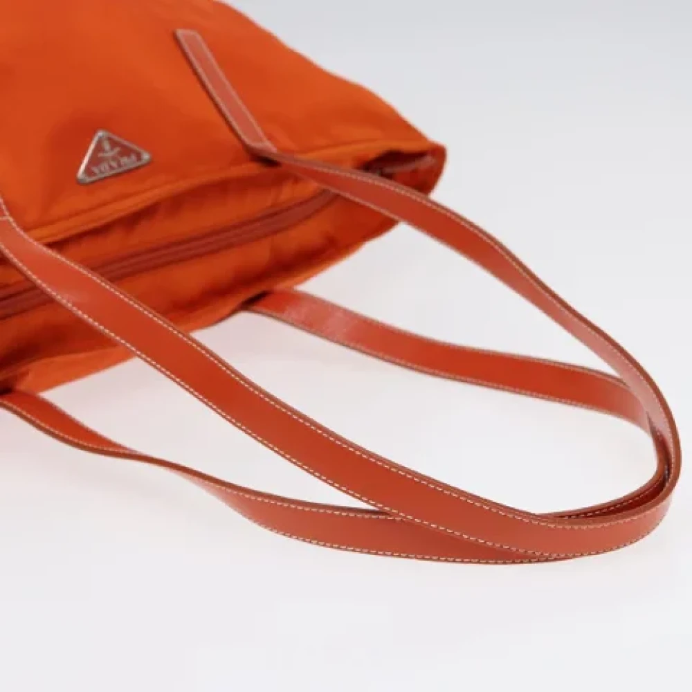 Prada Vintage Pre-owned Leather totes Orange Dames