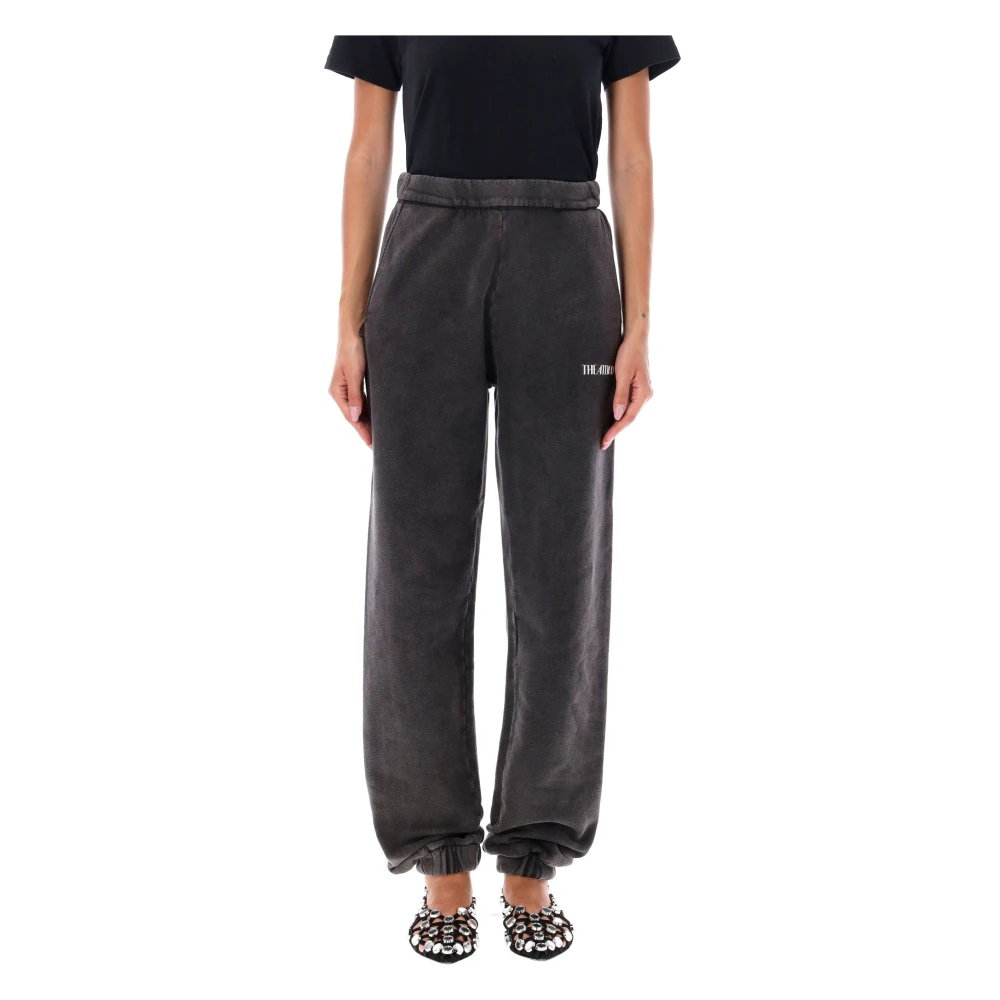 The Attico Zwarte Faded Penny Jogging Broek Gray Dames