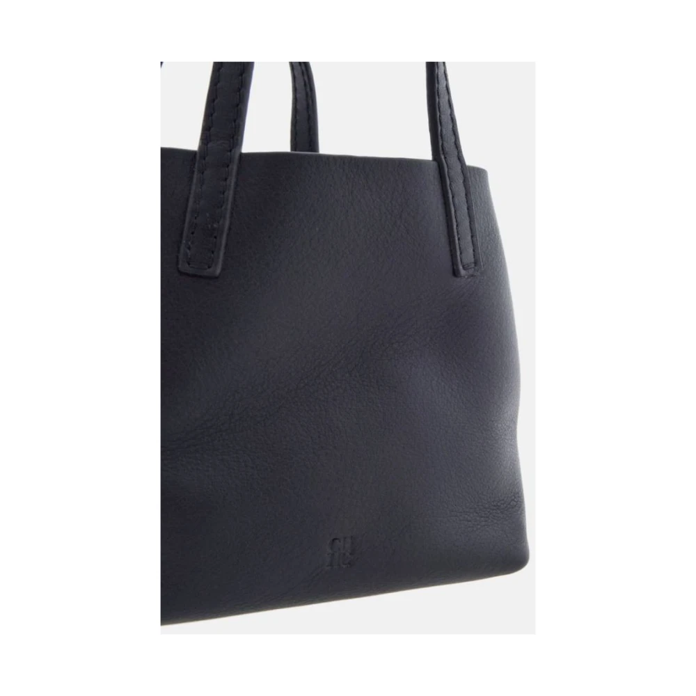 Carolina Herrera Matryoshka XXS Zwarte Leren Tas Black Dames