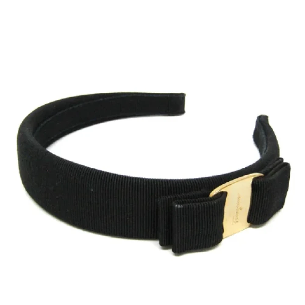 Salvatore Ferragamo Pre-owned Fabric hair-accessories Black Dames