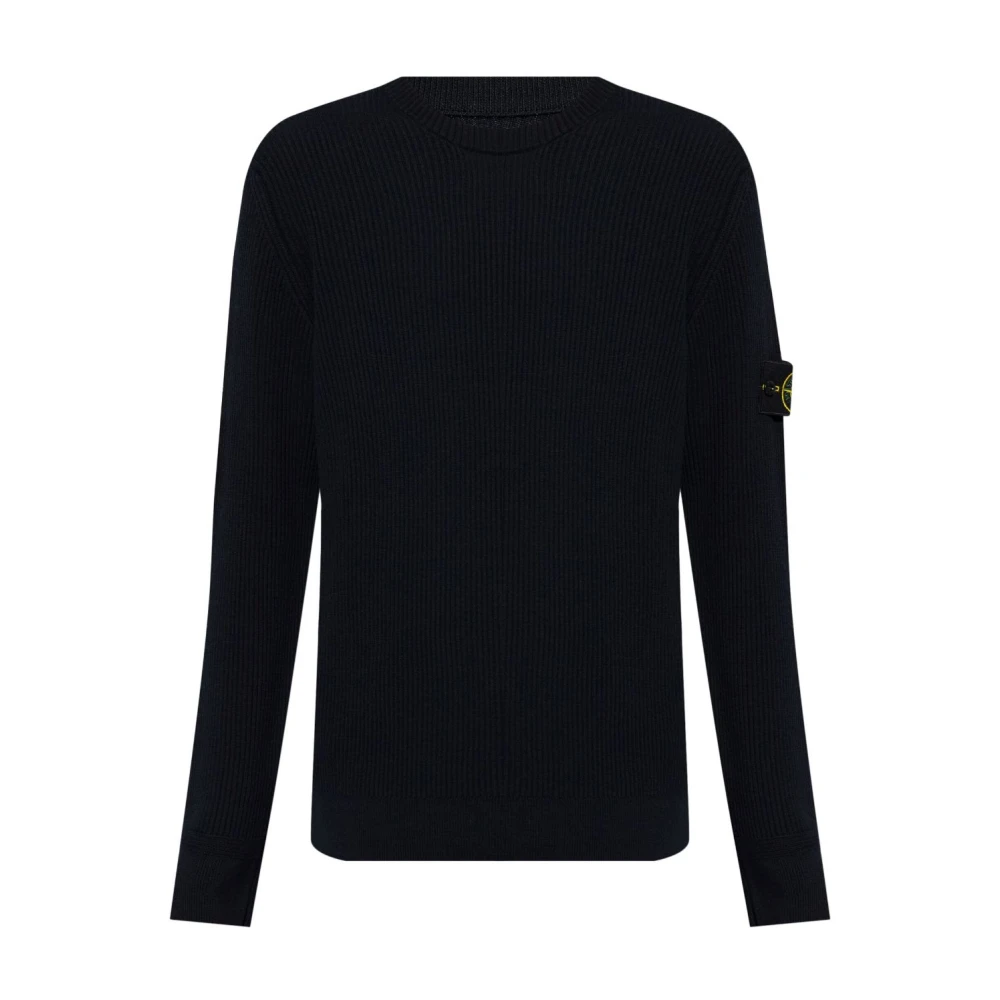 Stone Island Blauwe Sweater Collectie Black Heren