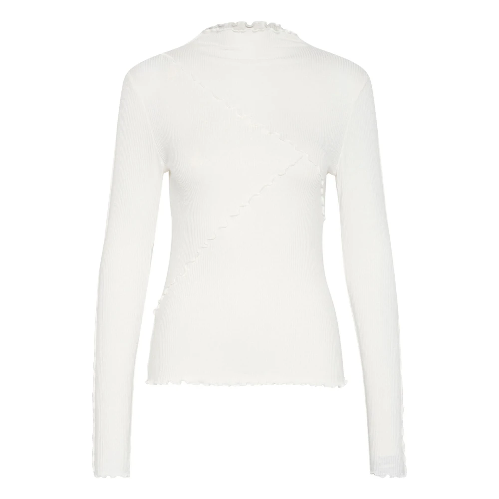 Kaffe Women's White Stylish Jersey Blouse With Details Extra Large