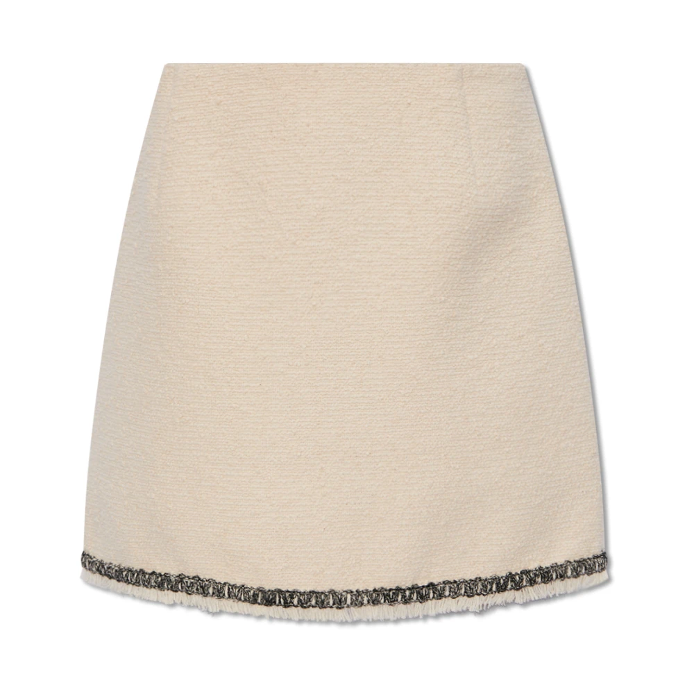 Moncler Tweed Mini Skirt - Woman Skirts White It - 42 - Immagine 3
